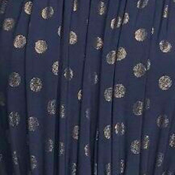 Tommy Hilfiger-Sleeveless Dark Navy Polka Dot Tea Length Dress Sz. 16, 18 - Picture 7 of 11